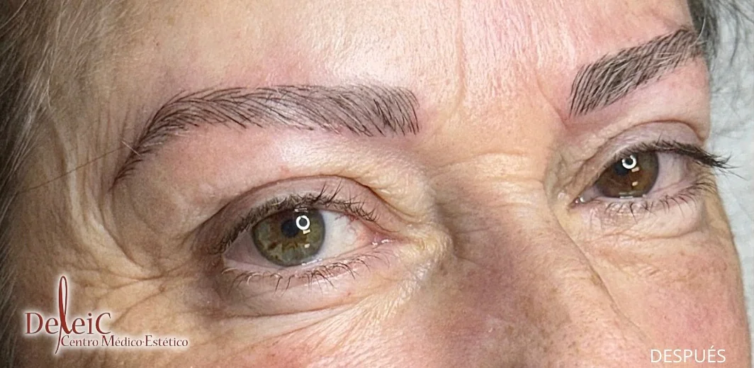 Resultado de nanoblading de cejas en Deleic